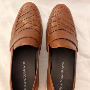 COLE HAAN Original Grand Leather Woven Loafers Womens Sz 9